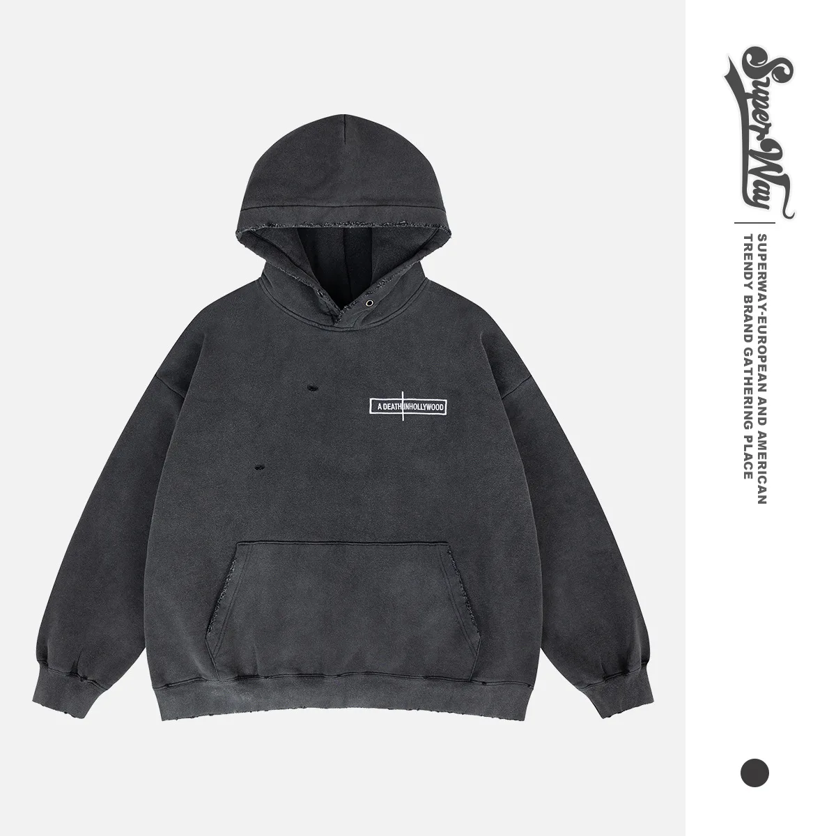 Retro American Washed Embroidered Logo Hoodie Sweatshirt Cotton Fleece Men's Casual Comfortable Fit Hooded Sweatshirt
Retro American Washed Embroidered Logo Hoodie Sweatshirt Cotton Fleece Men's Casual Comfortable Fit Hooded Sweatshirt