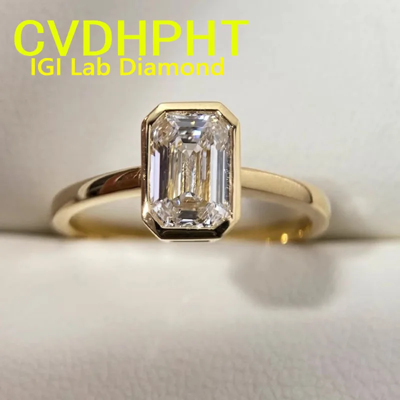 IGI Lab Growing Diamond Ring Emerald shape D Color 1 2 3Ct Solid 9K Yellow Gold Ring Diamond wedding ring Factory Engagement
IGI Lab Growing Diamond Ring Emerald shape D Color 1 2 3Ct Solid 9K Yellow Gold Ring Diamond wedding ring Factory Engagement