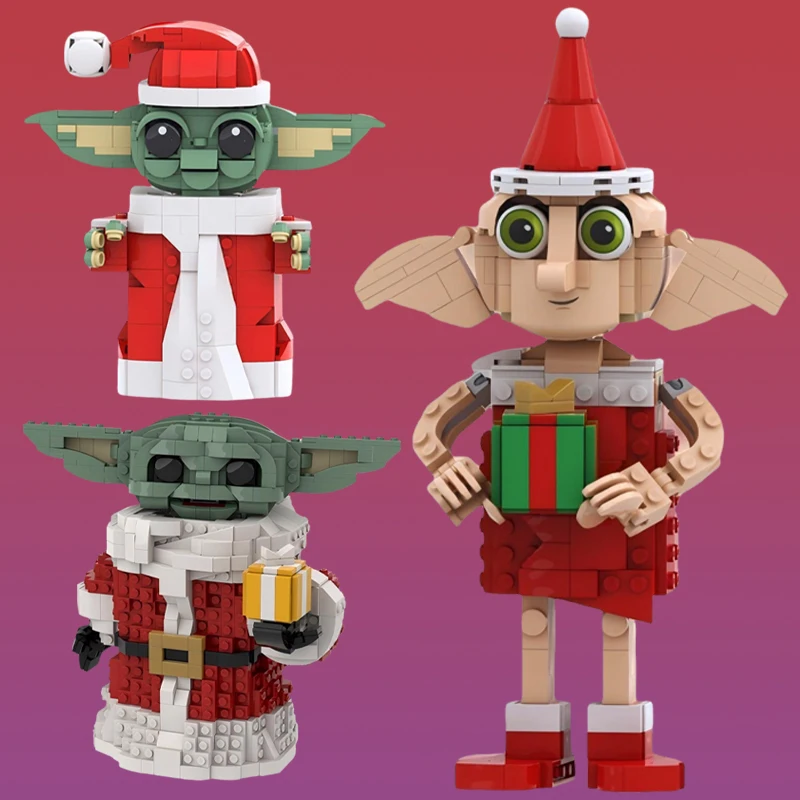 MOC Movie Figures Little Elf Dobby Christmas Costume Building Block Set Space War Grogu Doll Model DIY Kids Toys Birthday Gift
MOC Movie Figures Little Elf Dobby Christmas Costume Building Block Set Space War Grogu Doll Model DIY Kids Toys Birthday Gift