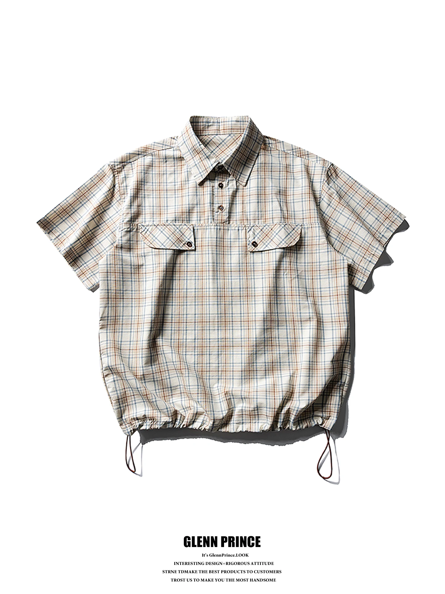 Loose Fit Men's Short Sleeve Drawstring Hooded Plaid Shirt Summer New Style Casual Comfortable Breathable Japanese Style Shirt
Loose Fit Men's Short Sleeve Drawstring Hooded Plaid Shirt Summer New Style Casual Comfortable Breathable Japanese Style Shirt