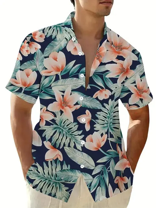 2025 Summer Men's Shirt Personalized Water ripple 3D Printing Fashion Hawaiian Short sleeved Shirt Men's Loose and Versatile Top
2025 Summer Men's Shirt Personalized Water ripple 3D Printing Fashion Hawaiian Short sleeved Shirt Men's Loose and Versatile Top