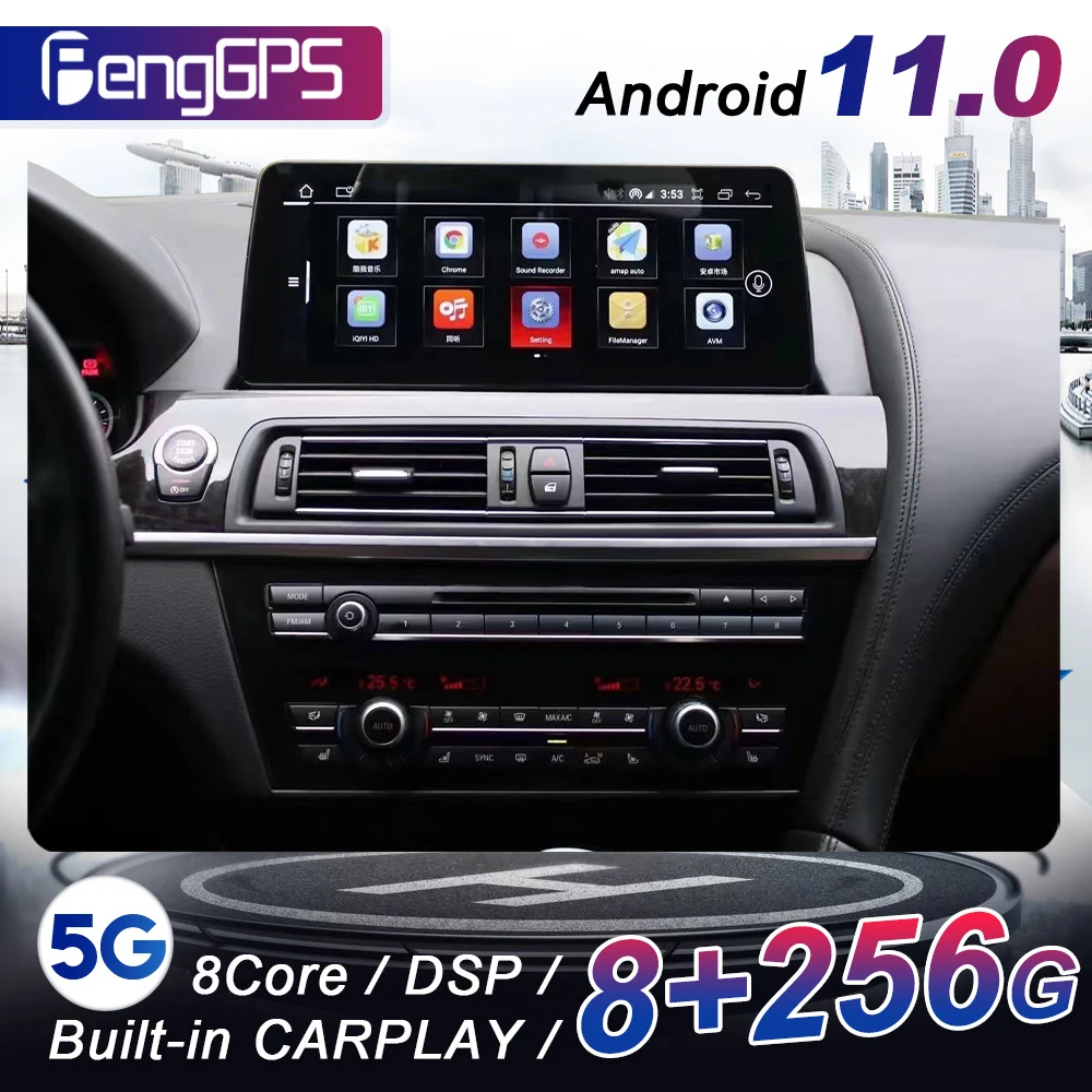 12.3" 8+256G Android Auto radio Carplay For BMW6 Series F12 2010-2016 2017 GPS Navigation Car Multimedia Player Stereo Head Unit
12.3" 8+256G Android Auto radio Carplay For BMW6 Series F12 2010-2016 2017 GPS Navigation Car Multimedia Player Stereo Head Unit