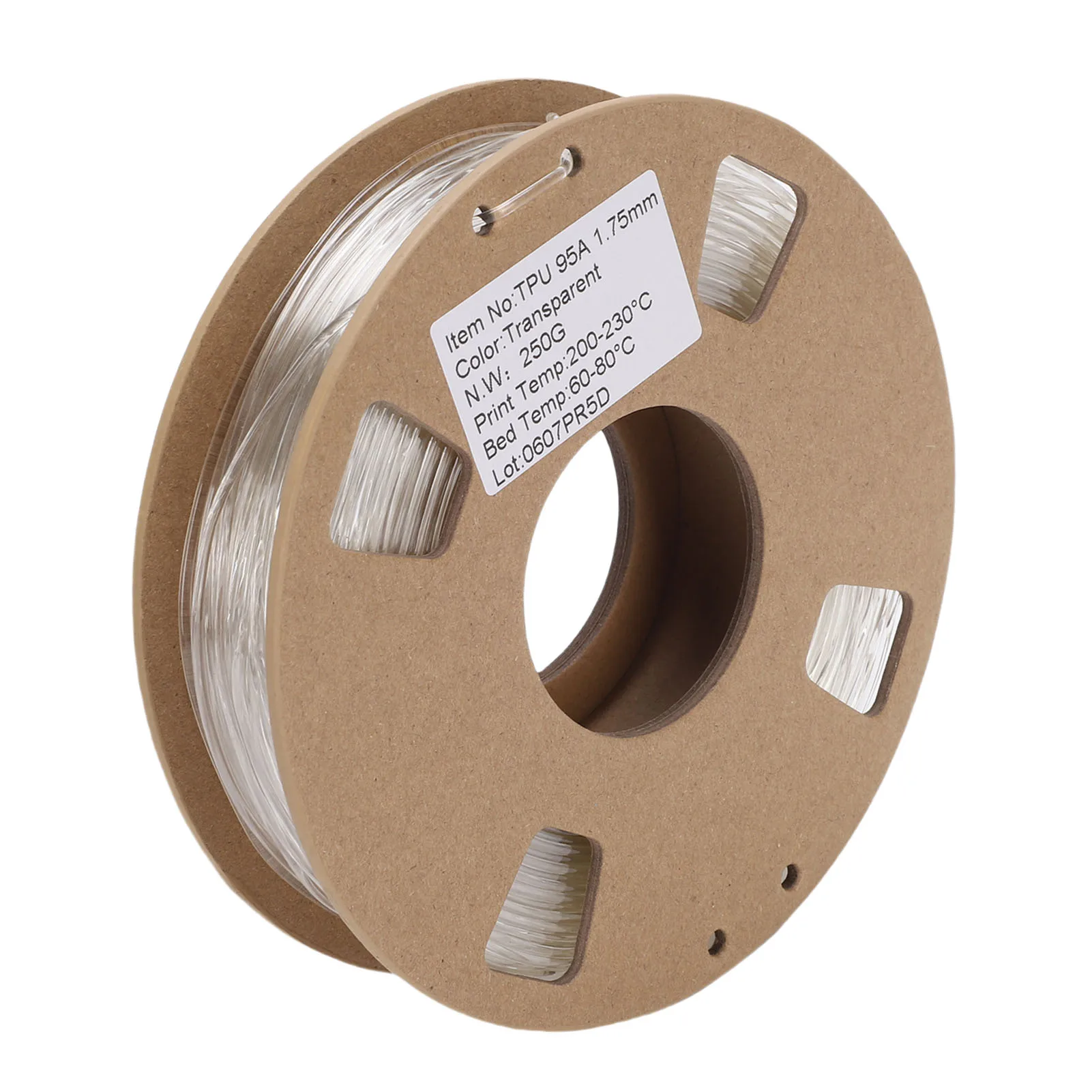95A TPU Filament TPU Filament 1.75mm 95A 250g High Elasticity Flexible 3D Printer Filament for Most 3D Printers Transparent
95A TPU Filament TPU Filament 1.75mm 95A 250g High Elasticity Flexible 3D Printer Filament for Most 3D Printers Transparent