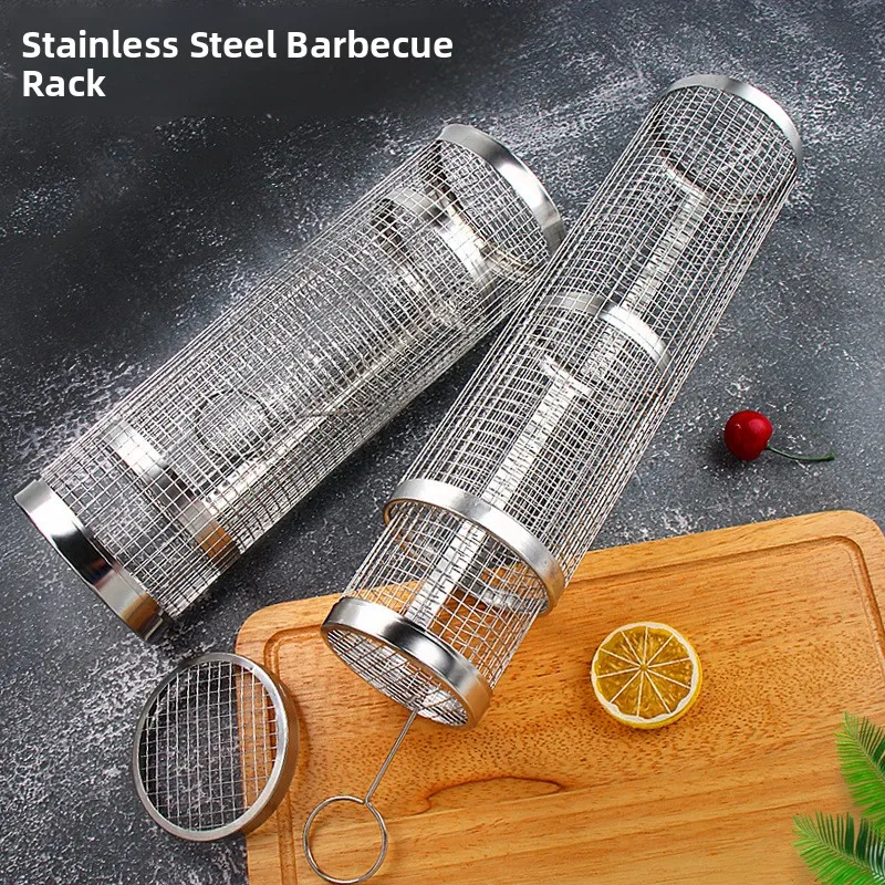 304 Stainl Steel BBQ ill Net Cylindrical Rolling round BBQ Basket Multifunctional Storage Box Kitchen Cooking Utensils
304 Stainl Steel BBQ ill Net Cylindrical Rolling round BBQ Basket Multifunctional Storage Box Kitchen Cooking Utensils