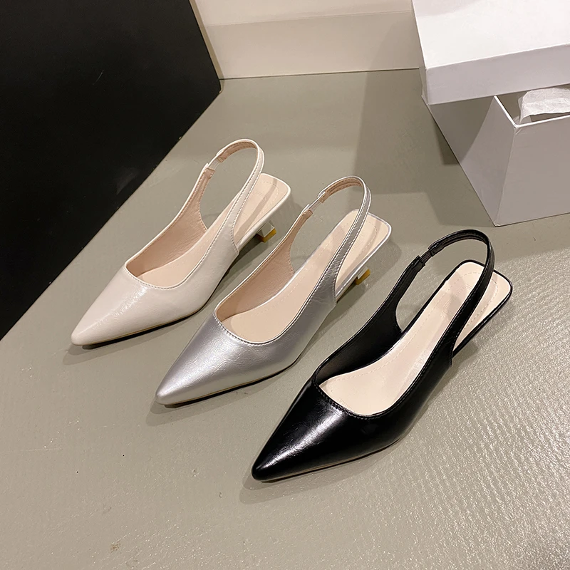 Fashion Female Shoes New Women's Pumps Solid Color Simple Mid Heel Shoes Sexy Pointed Toe Slingback Elegant Dress Shoes
Fashion Female Shoes New Women's Pumps Solid Color Simple Mid Heel Shoes Sexy Pointed Toe Slingback Elegant Dress Shoes