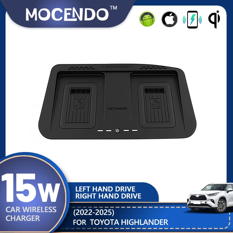 For Toyota Highlander 2022-2025 15W Qi Fast Wireless Car Charger Car Accessories Charging Pad car tools fit xiaomi,iphone phone
For Toyota Highlander 2022-2025 15W Qi Fast Wireless Car Charger Car Accessories Charging Pad car tools fit xiaomi,iphone phone