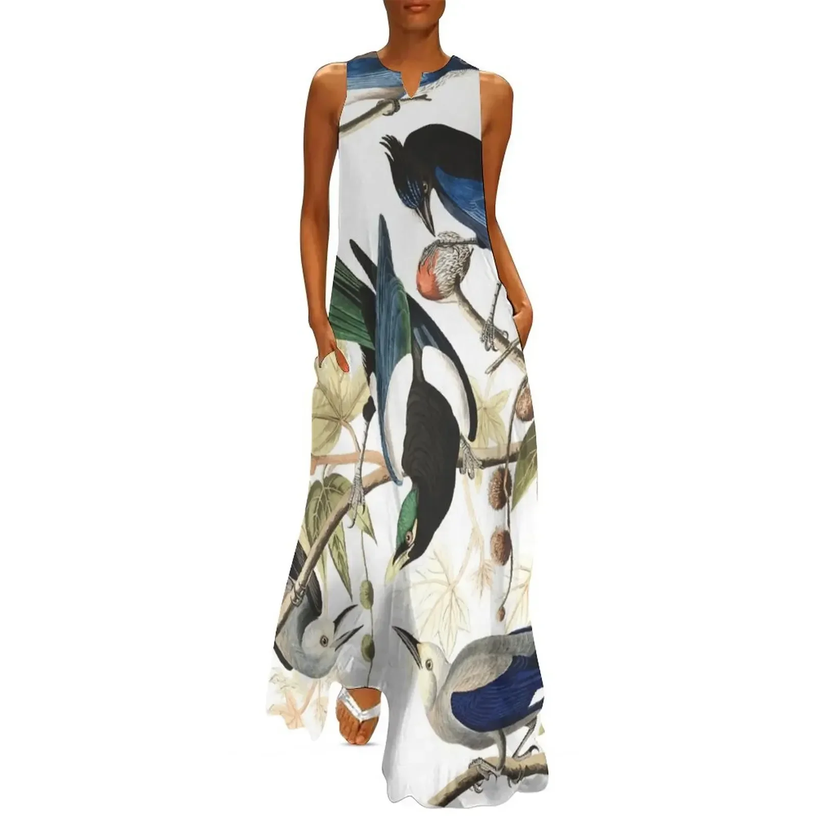 Magpies, Jays & nutcrackers - John James Audubon Long Dress Woman clothing summer dresses ladies 2025 dresses for womens Dress 
Magpies, Jays & nutcrackers - John James Audubon Long Dress Woman clothing summer dresses ladies 2025 dresses for womens Dress