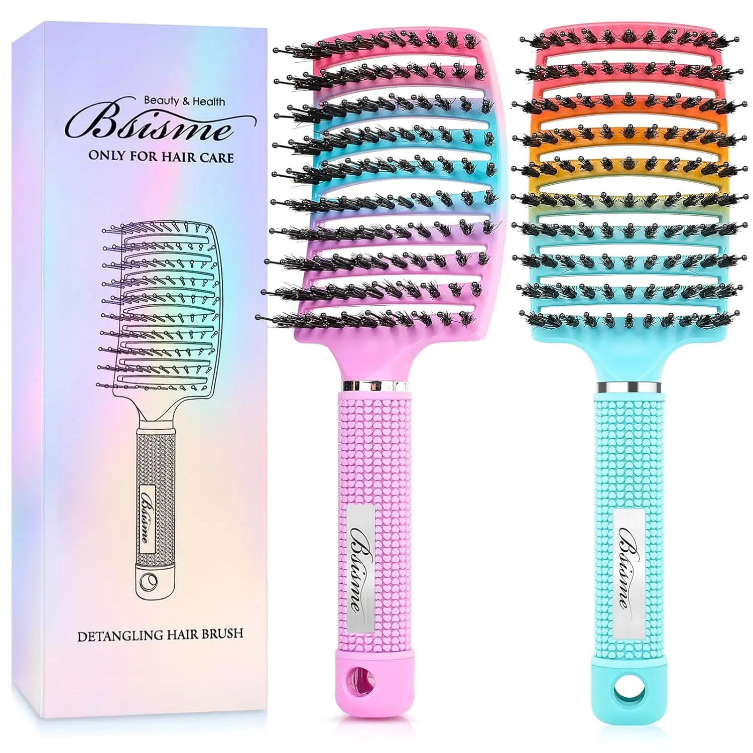 Boar Bristle Hair Brush Curved Vented Detangler for Faster Drying, Paddle Brush for All Hair Types, Shiny & Healthy Hair
Boar Bristle Hair Brush Curved Vented Detangler for Faster Drying, Paddle Brush for All Hair Types, Shiny & Healthy Hair