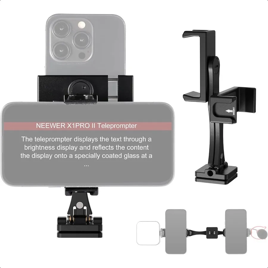 NEEWER Metal Phone Tripod Mount Adapter with Arca QR Base 360 Rotatable Dual Cell Phone Clip Clamp Holder with 4 Cold Shoes Com
NEEWER Metal Phone Tripod Mount Adapter with Arca QR Base 360 Rotatable Dual Cell Phone Clip Clamp Holder with 4 Cold Shoes Com
