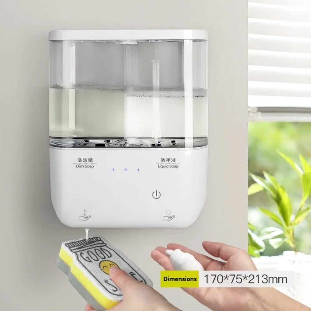 Automatic Sensing Soap Dispenser Shampoo Shower Gel Dishwashing Detergent Wall Mounted Dual Head Intelligent Electric Sensing
Automatic Sensing Soap Dispenser Shampoo Shower Gel Dishwashing Detergent Wall Mounted Dual Head Intelligent Electric Sensing