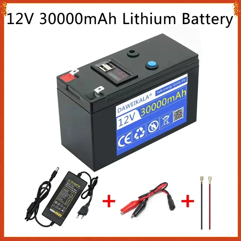 12V lithium Battery 30Ah 18650 Rechargeable battery pack for solar energy electric vehicle LED lights battery 12.6v 3A charger
12V lithium Battery 30Ah 18650 Rechargeable battery pack for solar energy electric vehicle LED lights battery 12.6v 3A charger