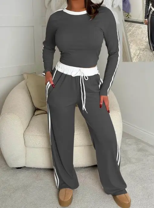 2025 Autumn and Winter Vacation Style Long Sleeved T-Shirt Casual Long Pants Set Women's Clothing
2025 Autumn and Winter Vacation Style Long Sleeved T-Shirt Casual Long Pants Set Women's Clothing