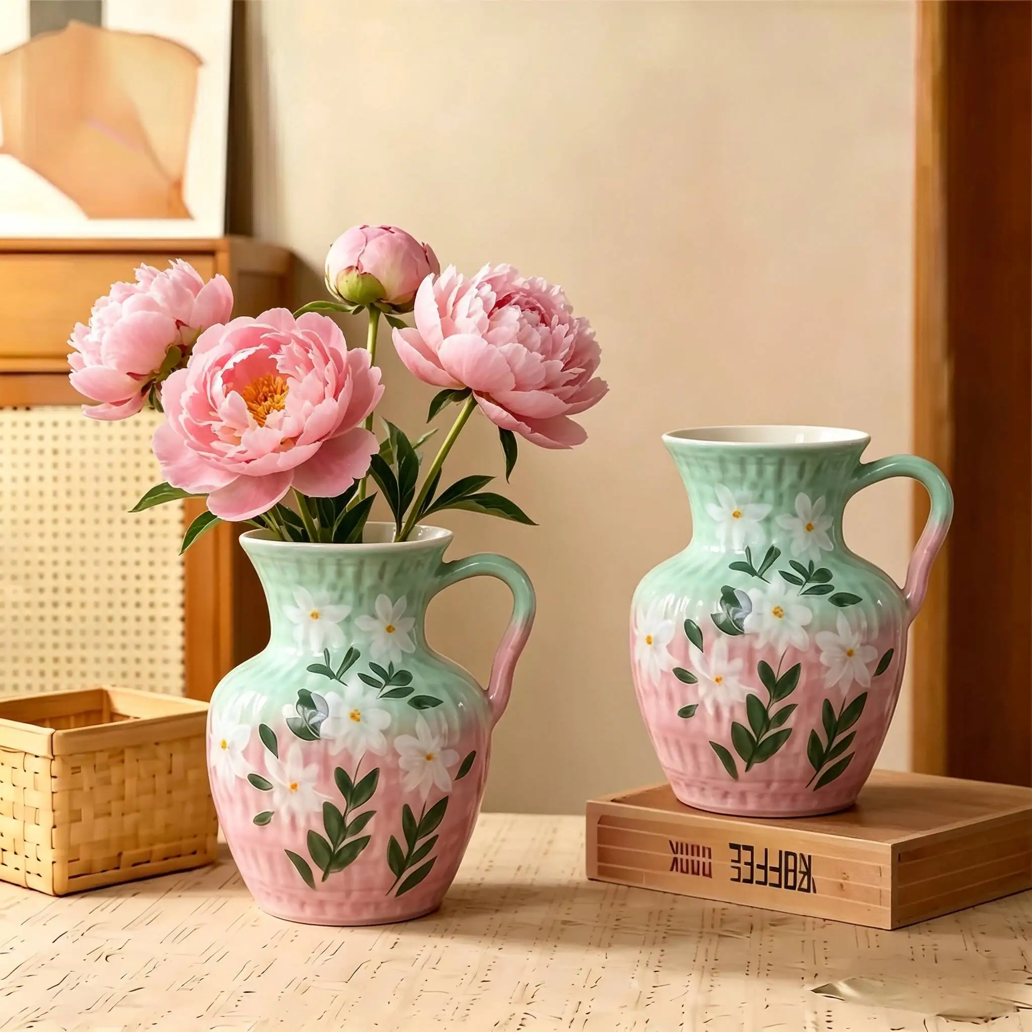 Jingdezhen Ceramic Vase Decoration For Living Room, High-End Flower Arrangement, Small Vase, New Chinese Style, Hand-Painted
Jingdezhen Ceramic Vase Decoration For Living Room, High-End Flower Arrangement, Small Vase, New Chinese Style, Hand-Painted