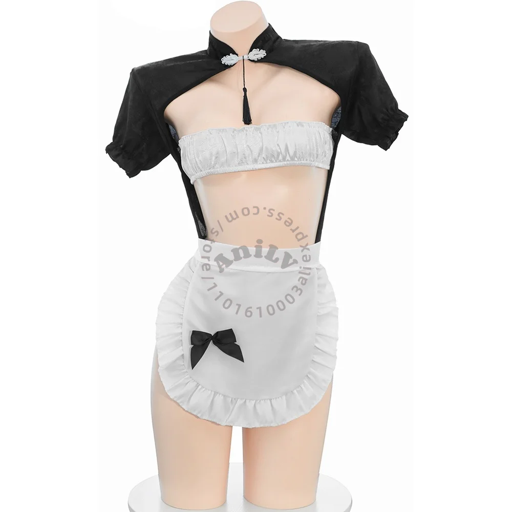 AniLV Anime Chinese Maid Chef Uniform Sexy Lingerie Chipao Bodysuit Temptation Erotic Outfits Cosplay Costume
AniLV Anime Chinese Maid Chef Uniform Sexy Lingerie Chipao Bodysuit Temptation Erotic Outfits Cosplay Costume