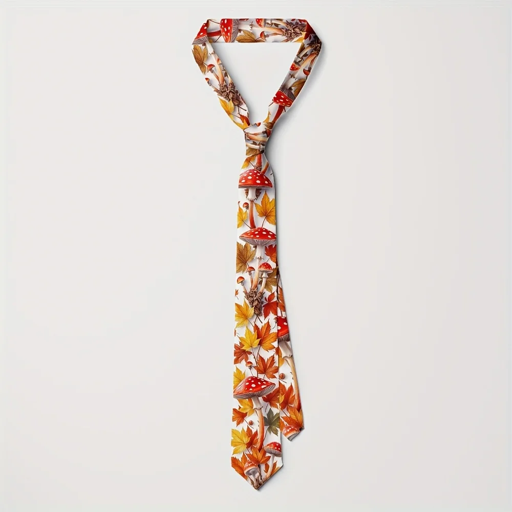 1pc Men's Autumn Thanksgiving Tie Fall Leaves Mushroom Design in Red/Orange/Yellow/Blue - Machine Washable Polyester
1pc Men's Autumn Thanksgiving Tie Fall Leaves Mushroom Design in Red/Orange/Yellow/Blue - Machine Washable Polyester
