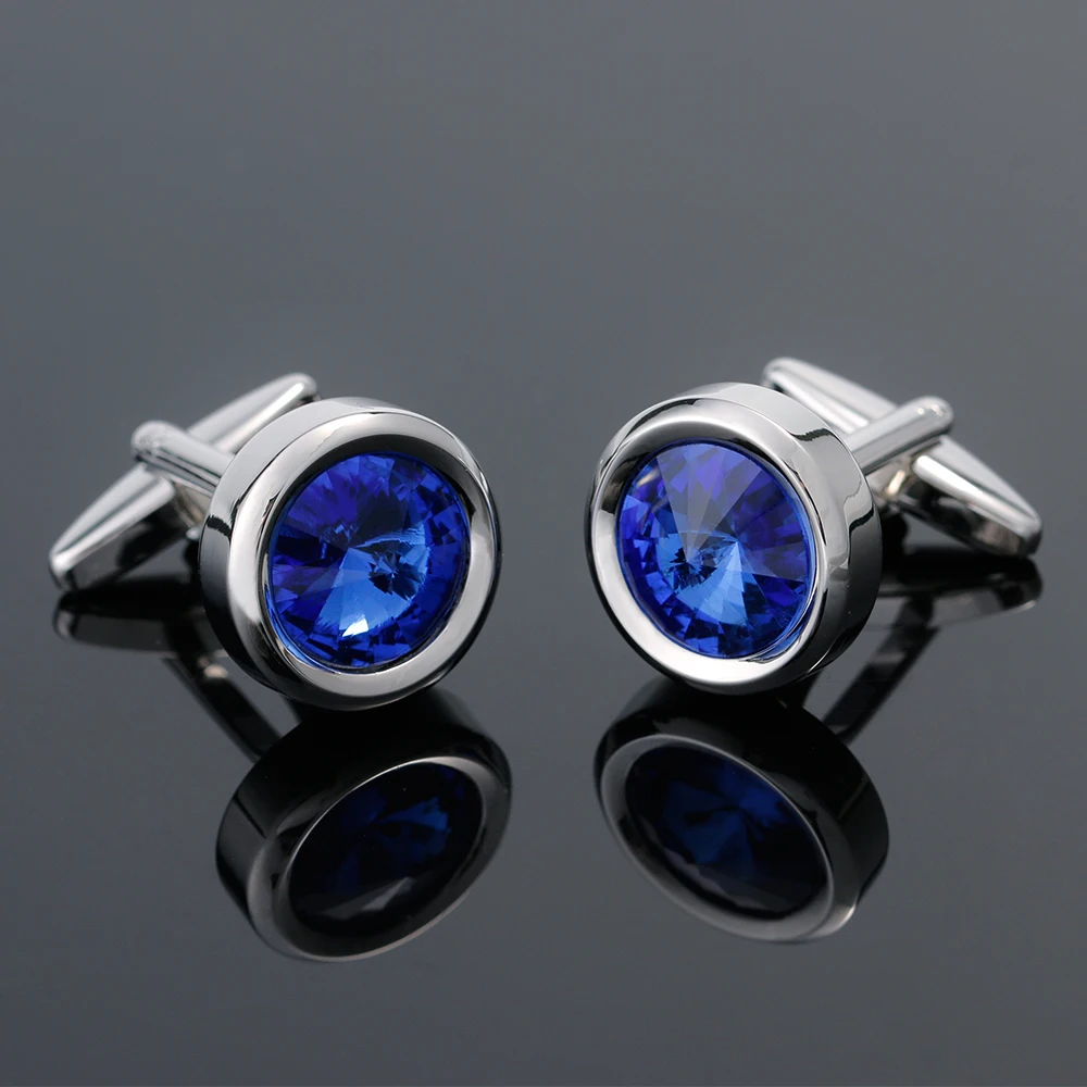 Cufflinks for Men TOMYE XK21S013 Luxury Blue Crystal Round Copper Button Dress Shirt Cuff Links Jewelry
Cufflinks for Men TOMYE XK21S013 Luxury Blue Crystal Round Copper Button Dress Shirt Cuff Links Jewelry