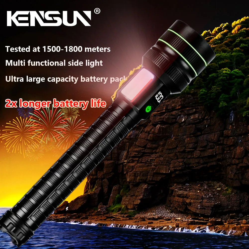 Super bright LED flashlight high power strong light long-range tactical flashlight, long outdoor hiking camping repair emergency
Super bright LED flashlight high power strong light long-range tactical flashlight, long outdoor hiking camping repair emergency