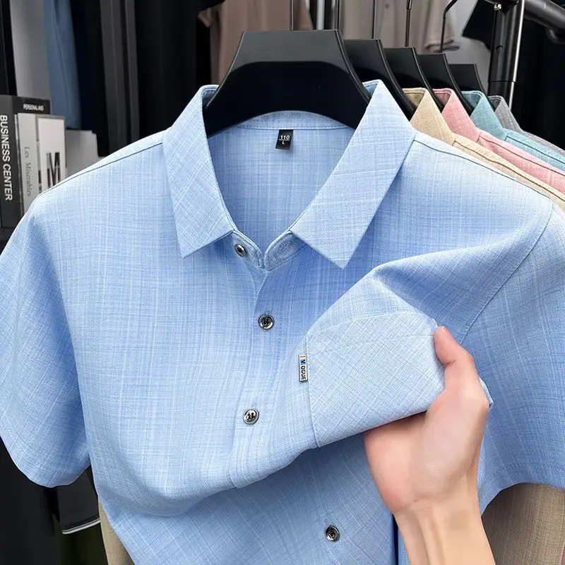 Mens 2 Pack Casual Short Sleeve Shirt Summer Thin No Iron Wrinkle Resistant Dad Style Business Blouse
Mens 2 Pack Casual Short Sleeve Shirt Summer Thin No Iron Wrinkle Resistant Dad Style Business Blouse
