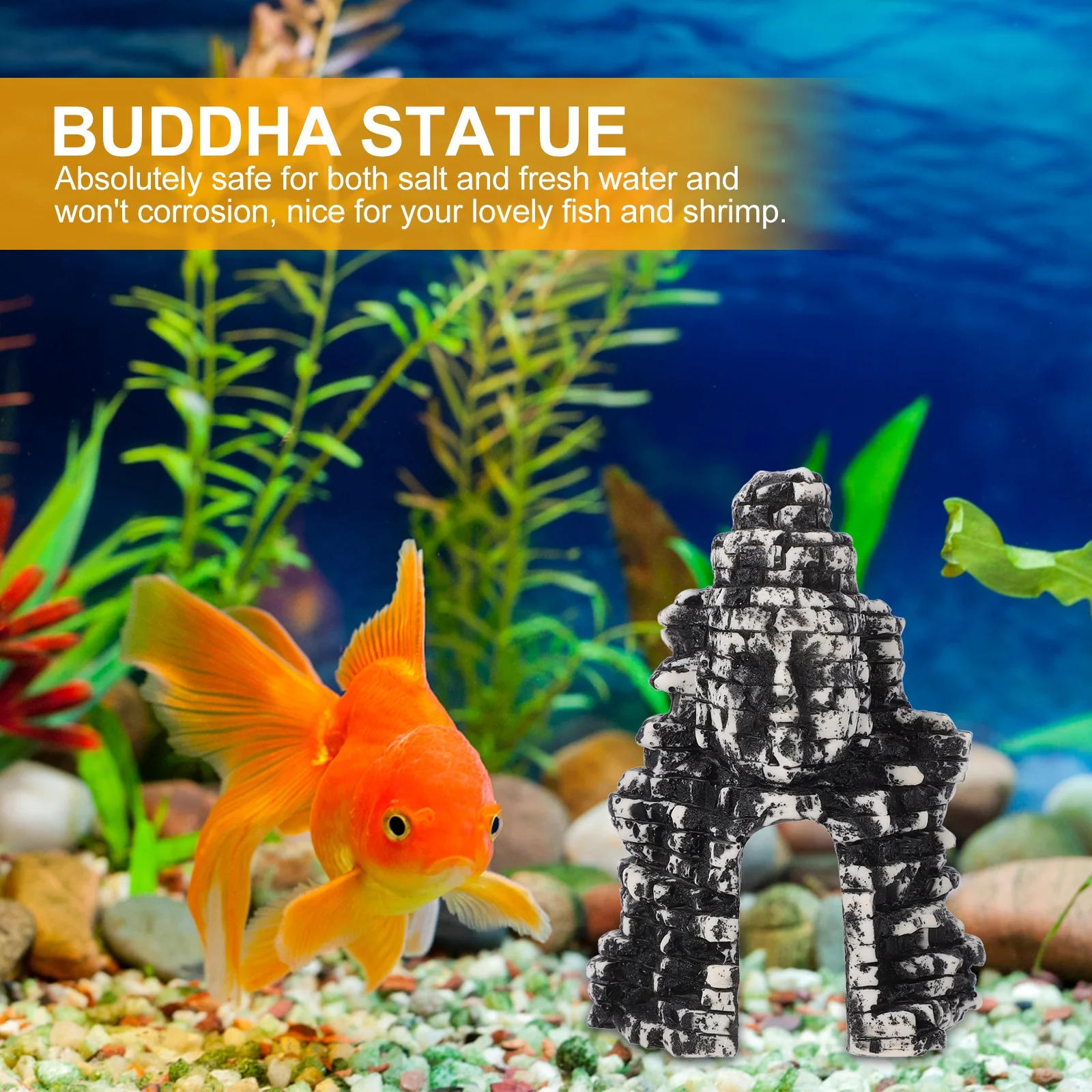 Zen Buddha Resin Statue Fish Tank Aquarium Decoration Realistic Landscape Stone Ornament Safe for Fresh Salt Water
Zen Buddha Resin Statue Fish Tank Aquarium Decoration Realistic Landscape Stone Ornament Safe for Fresh Salt Water