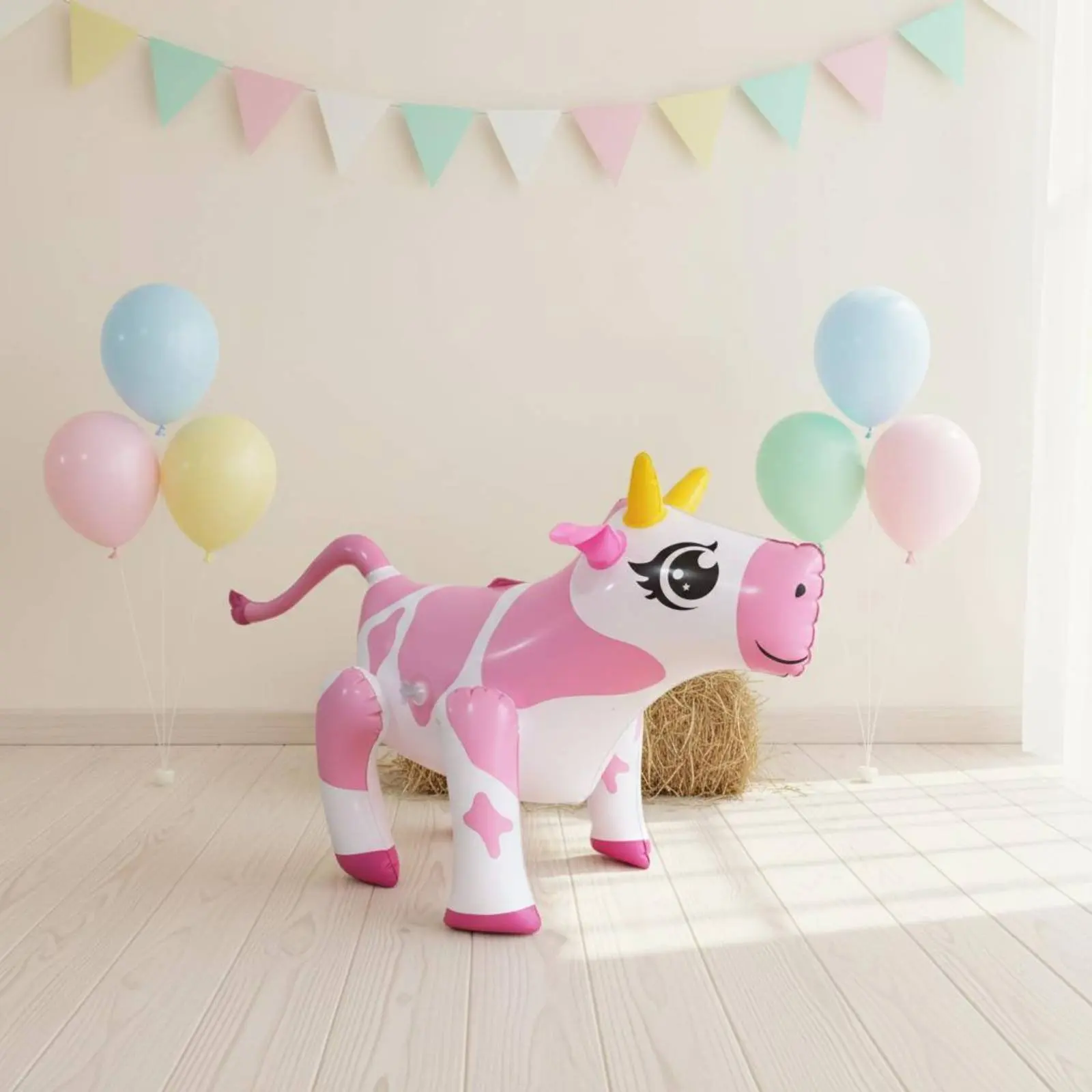 Inflatable Cow Smiling Face Cartoon Cow Toy Party Supply Lightweight Horned
Inflatable Cow Smiling Face Cartoon Cow Toy Party Supply Lightweight Horned
