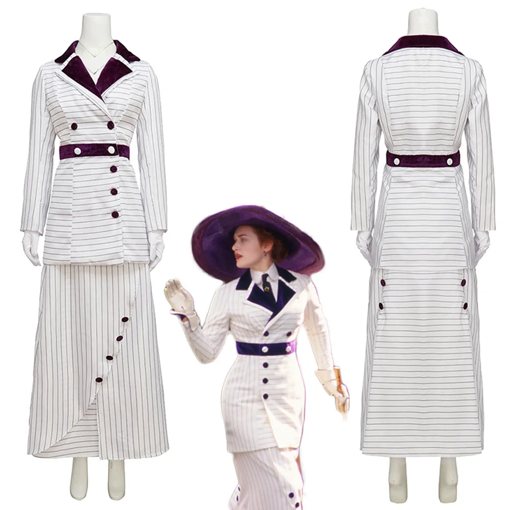 Movie Titanic Rose Cosplay Costume Striped Suit DeWitt Bukater Roleplay Uniform Halloween Xmas Party Carnival Role Play Outfits
Movie Titanic Rose Cosplay Costume Striped Suit DeWitt Bukater Roleplay Uniform Halloween Xmas Party Carnival Role Play Outfits