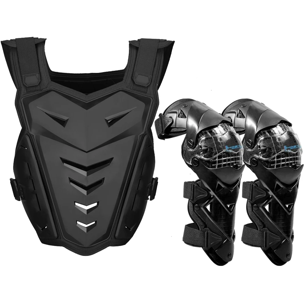Chest Back Protection Vest & Knee For Motocross Skiing Skating Outdoor Driving Motorcycle Dirt Bike Body Armor Protective Gear
Chest Back Protection Vest & Knee For Motocross Skiing Skating Outdoor Driving Motorcycle Dirt Bike Body Armor Protective Gear