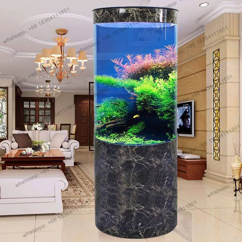 Cylinder glass fish tank, living room, large floor-to-ceiling vertical aquarium bottom filter, no water change
Cylinder glass fish tank, living room, large floor-to-ceiling vertical aquarium bottom filter, no water change