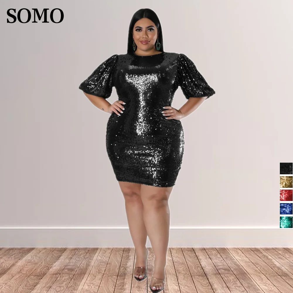 SOMO 2022 Evening Party Dresses for Women Sequins Club Wear Plus Size Fashion Puff Sleeve Mini Dress Wholesale Dropshipping
SOMO 2022 Evening Party Dresses for Women Sequins Club Wear Plus Size Fashion Puff Sleeve Mini Dress Wholesale Dropshipping