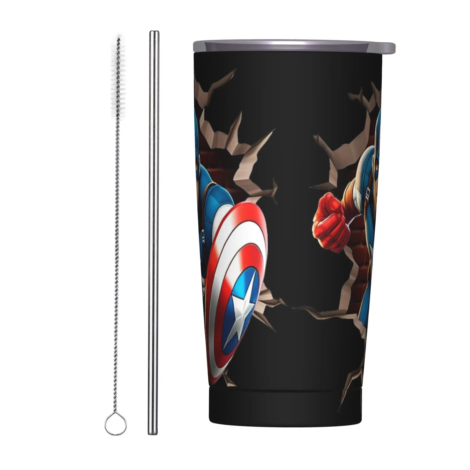 Captain America Tumbler Cold and Hot Water Bottle Portable Stainless Steel Thermal Mug Printed Driving Car Mugs
Captain America Tumbler Cold and Hot Water Bottle Portable Stainless Steel Thermal Mug Printed Driving Car Mugs