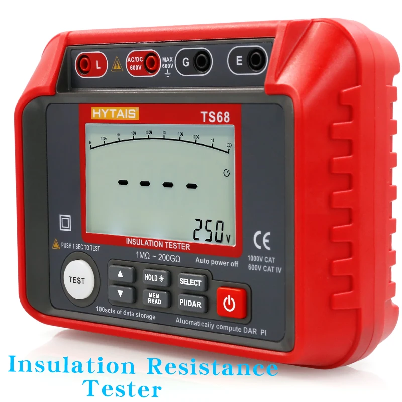 The Insulation Resistance Tester TS68 High-Precision Digital Megohmmeter 500V 2500V Intelligent Handheld Resistance Meter
The Insulation Resistance Tester TS68 High-Precision Digital Megohmmeter 500V 2500V Intelligent Handheld Resistance Meter