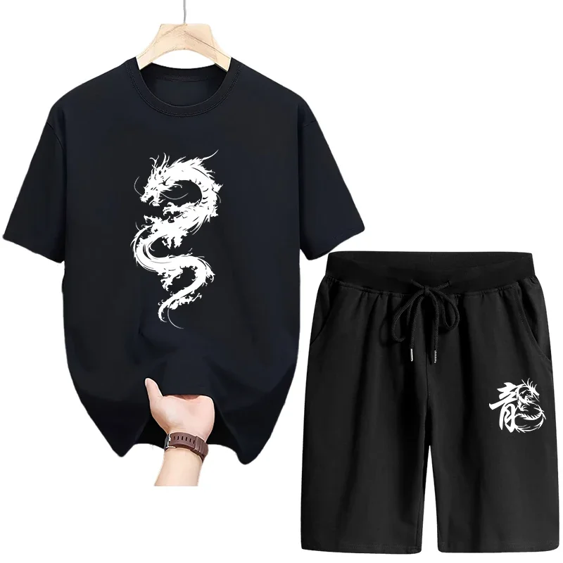 Chinese Dragon Print T-shirt Shorts 2pcs Set Summer Male Daily Casual Sporty Jogger Suit Man Home Outdoor Comfort Fashion Outfit
Chinese Dragon Print T-shirt Shorts 2pcs Set Summer Male Daily Casual Sporty Jogger Suit Man Home Outdoor Comfort Fashion Outfit