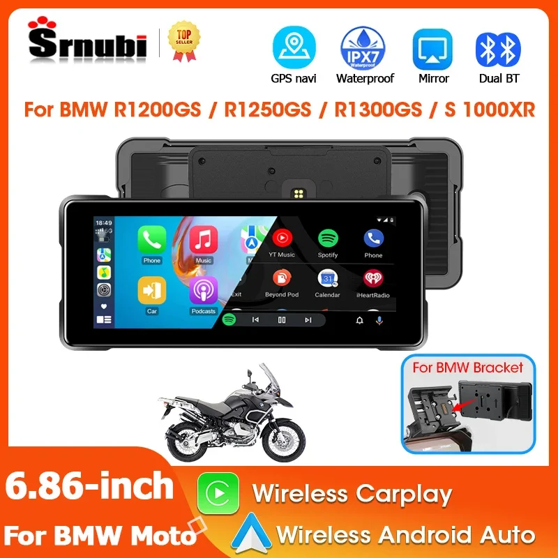 Srnubi 6.86-inch Carplay Motorcycle Player For BMW R1200GS/ R1250GS/ R1300GS /S1000XR Android Auto Portable Stereo for Motorbike
Srnubi 6.86-inch Carplay Motorcycle Player For BMW R1200GS/ R1250GS/ R1300GS /S1000XR Android Auto Portable Stereo for Motorbike