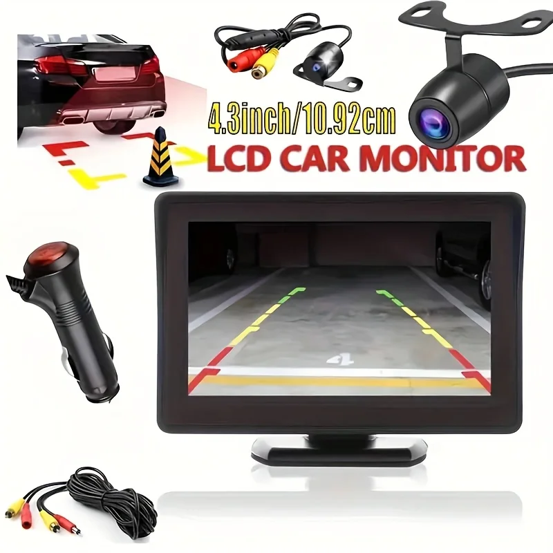 4.3-Inch Display Backup Camera Kit Reversing Camera System, Plug and Play, Clear Night Vision Car Backing Up and Parking Perfect
4.3-Inch Display Backup Camera Kit Reversing Camera System, Plug and Play, Clear Night Vision Car Backing Up and Parking Perfect