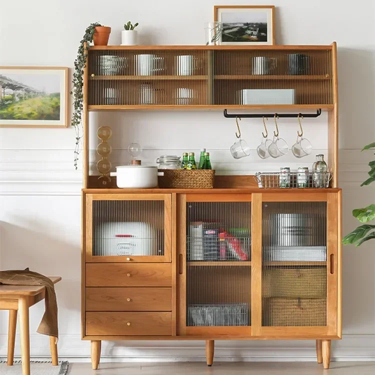 Japanese-style cherry wood dining side cabinet pure solid wood small apartment living room
Japanese-style cherry wood dining side cabinet pure solid wood small apartment living room