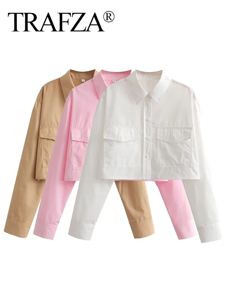 TRAFZA Women Summer Fashion Long Sleeves Short Tops Female Elegant Casual Solid Turn Down Collar Single Breasted 3-Color Shirts
TRAFZA Women Summer Fashion Long Sleeves Short Tops Female Elegant Casual Solid Turn Down Collar Single Breasted 3-Color Shirts