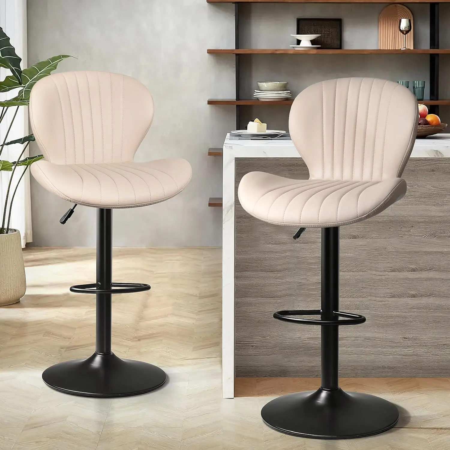 Bar Stools Set Of 2,Adjustable Swivel Counter Height Bar Stools With Ba & Footrest,Modern Design Bar Chairs,Faux Leather
Bar Stools Set Of 2,Adjustable Swivel Counter Height Bar Stools With Ba & Footrest,Modern Design Bar Chairs,Faux Leather