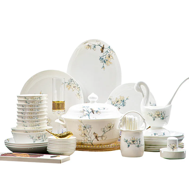 Tableware set gift ceramic bowl bone china tableware simple dish set household
Tableware set gift ceramic bowl bone china tableware simple dish set household
