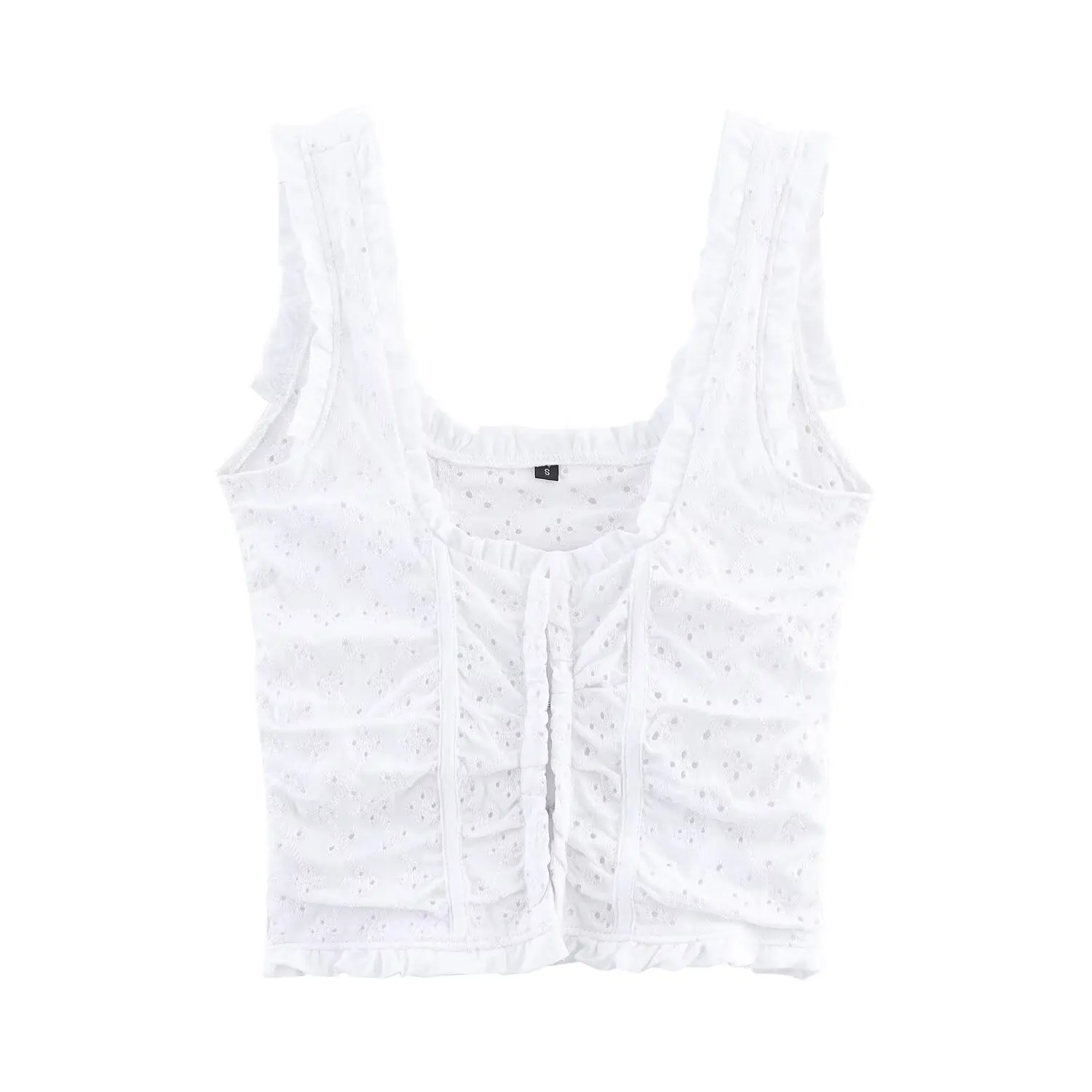 Korejepo Women Sweet Tank 2025 New Fashion European and American Style Simple Versatile Hollow Embroidered Top
Korejepo Women Sweet Tank 2025 New Fashion European and American Style Simple Versatile Hollow Embroidered Top