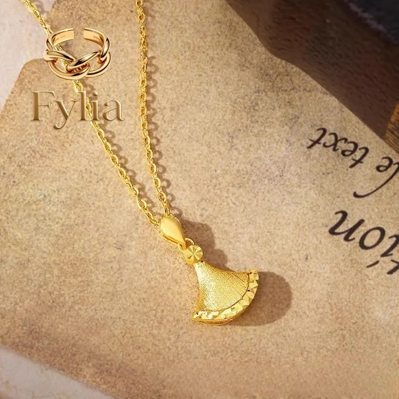 Fylia Jewelry Light luxury design old money style 24K real gold ginkgo leaf pendant female ins style 9999 small skirt necklace
Fylia Jewelry Light luxury design old money style 24K real gold ginkgo leaf pendant female ins style 9999 small skirt necklace