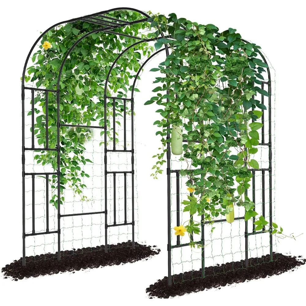 Tall Garden Arch Trellis for Climbing Plants Outdoor, 87" H Walkway, Metal Archway Arbor Tunnel, Black
Tall Garden Arch Trellis for Climbing Plants Outdoor, 87" H Walkway, Metal Archway Arbor Tunnel, Black