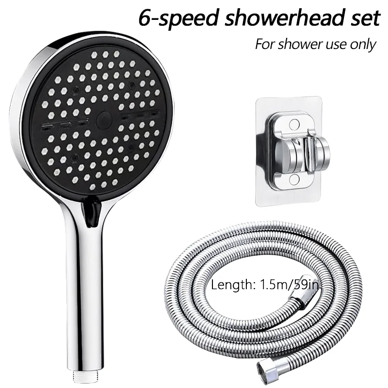 New 14CM Large Panel 6 Modes Pressurized Shower Head Multi-function Sprayer High Pressure Adjustable Shower Bathroom Accessories
New 14CM Large Panel 6 Modes Pressurized Shower Head Multi-function Sprayer High Pressure Adjustable Shower Bathroom Accessories