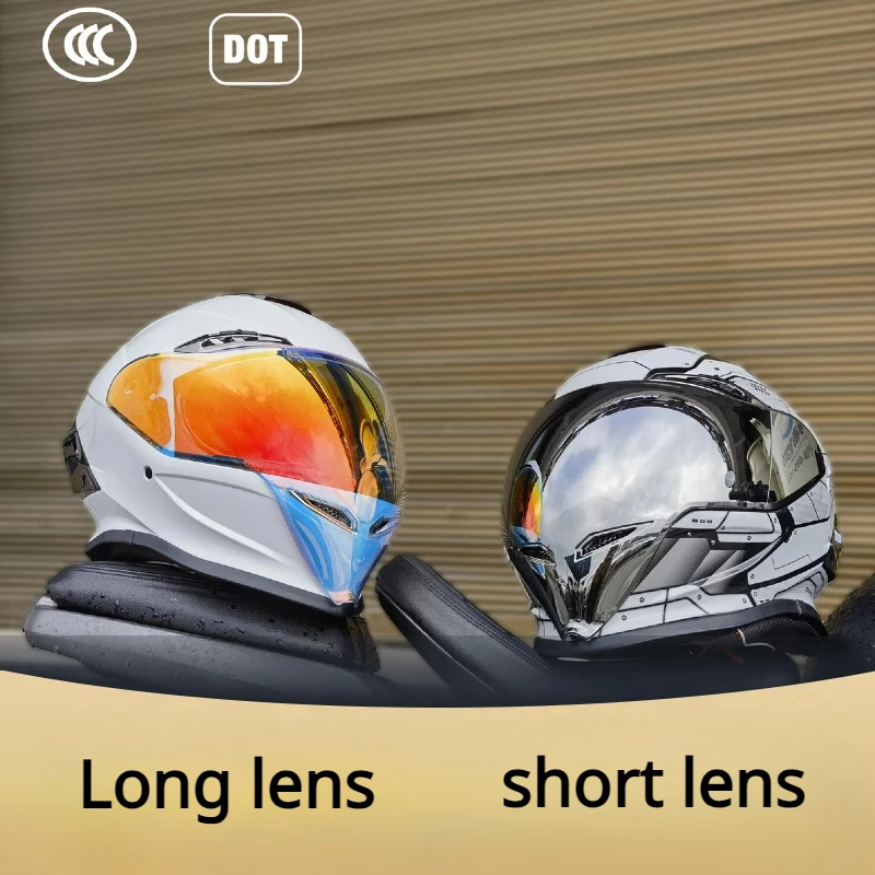 New Motorcycle Helmet FALL Face HD-Lends Long Lenses Large Tail High Strength High Quality DOT Approved Accesorios Para Moto
New Motorcycle Helmet FALL Face HD-Lends Long Lenses Large Tail High Strength High Quality DOT Approved Accesorios Para Moto
