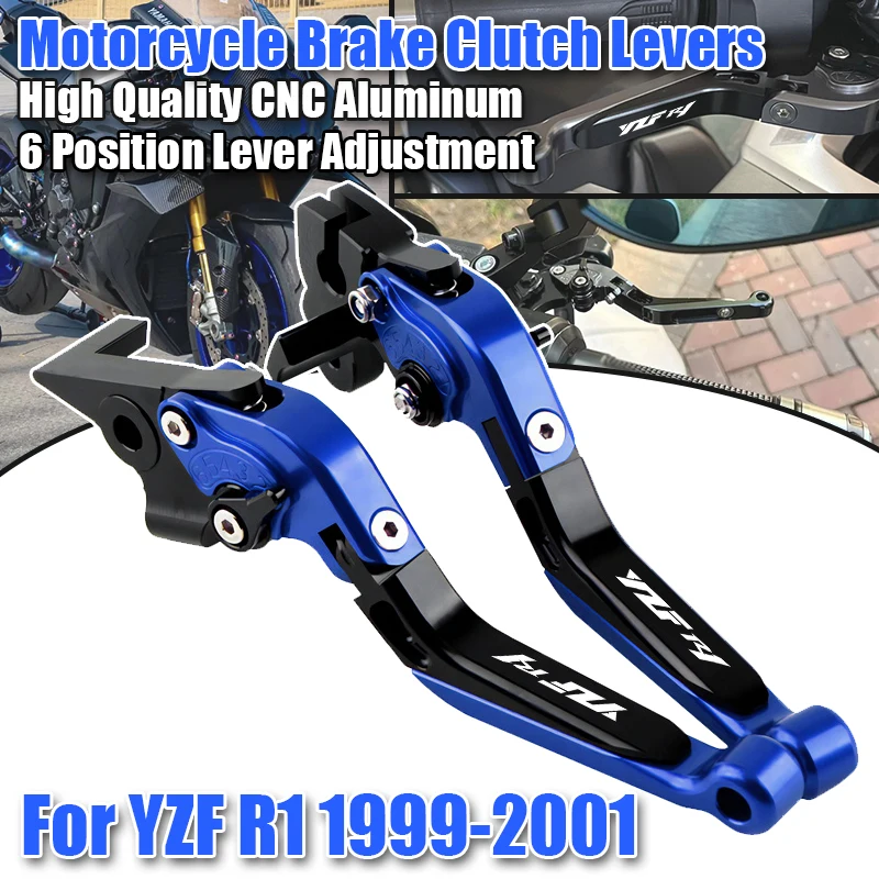 For YAMAHA YZF R1 YZF-R1 1999 2000 2001 Motorcycle CNC Accessories Folding Extendable Brake Clutch Levers Adjustable Handle Set
For YAMAHA YZF R1 YZF-R1 1999 2000 2001 Motorcycle CNC Accessories Folding Extendable Brake Clutch Levers Adjustable Handle Set
