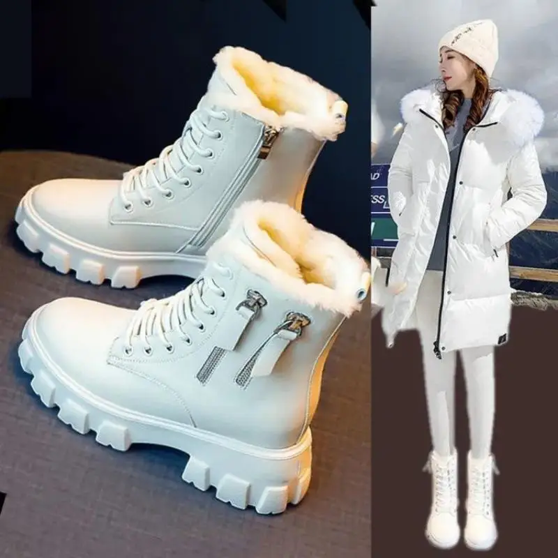Women's Boots New Korean Version Fleece Lined Autumn Winter Large Size Cotton Shoes Thick Bottom Ankle Boots
Women's Boots New Korean Version Fleece Lined Autumn Winter Large Size Cotton Shoes Thick Bottom Ankle Boots