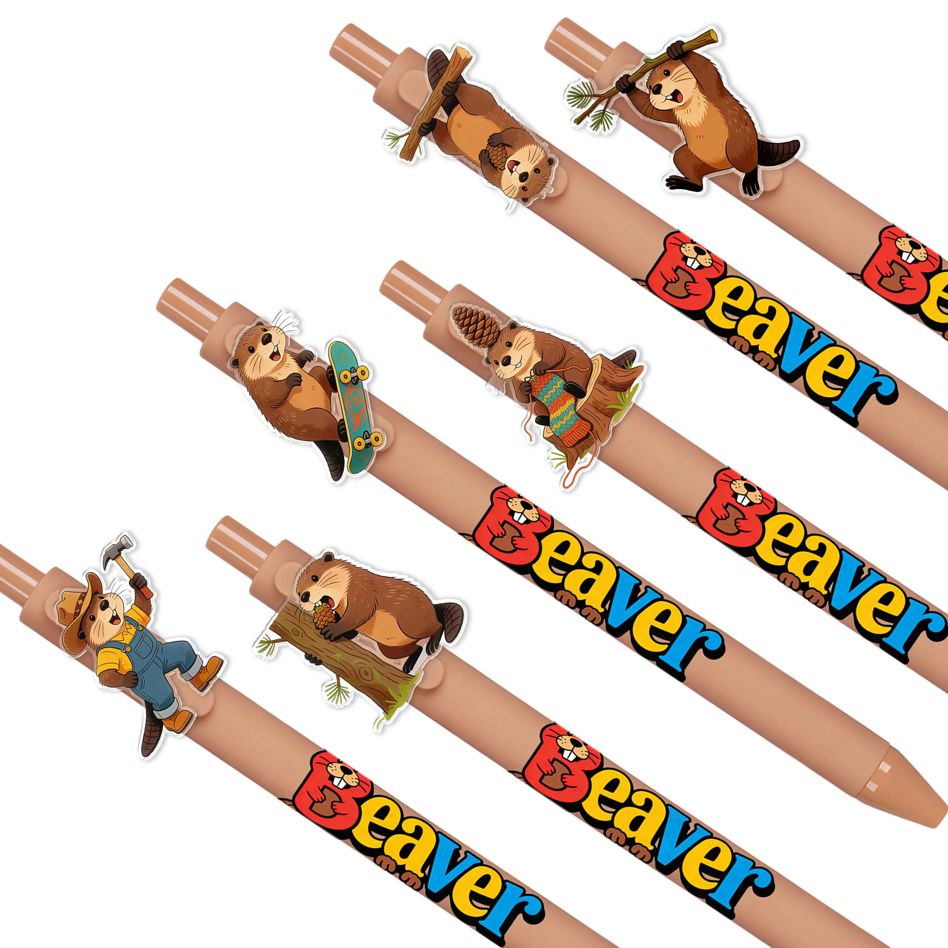 6/12/20pcs Creative Beaver Design Retractable Ballpoint Pens, New Arrival for Back to School, Writing Pens for Study & Office
6/12/20pcs Creative Beaver Design Retractable Ballpoint Pens, New Arrival for Back to School, Writing Pens for Study & Office