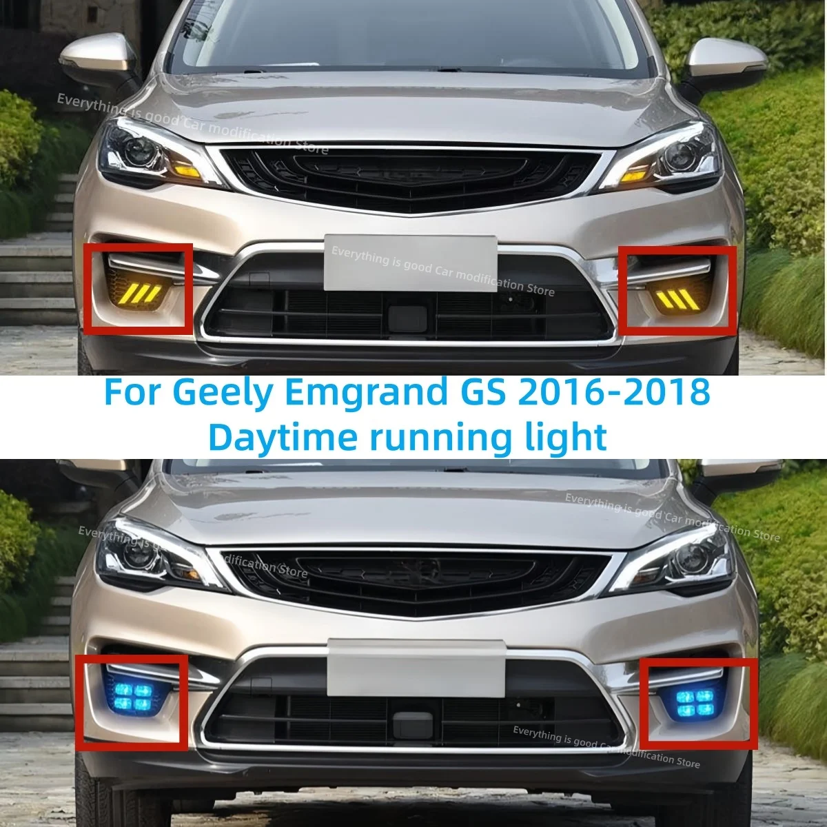 For Geely Emgrand GS 2016-2018 LED Daytime running light Modification Front fog light Flowing Light Turn signal Decorative light
For Geely Emgrand GS 2016-2018 LED Daytime running light Modification Front fog light Flowing Light Turn signal Decorative light