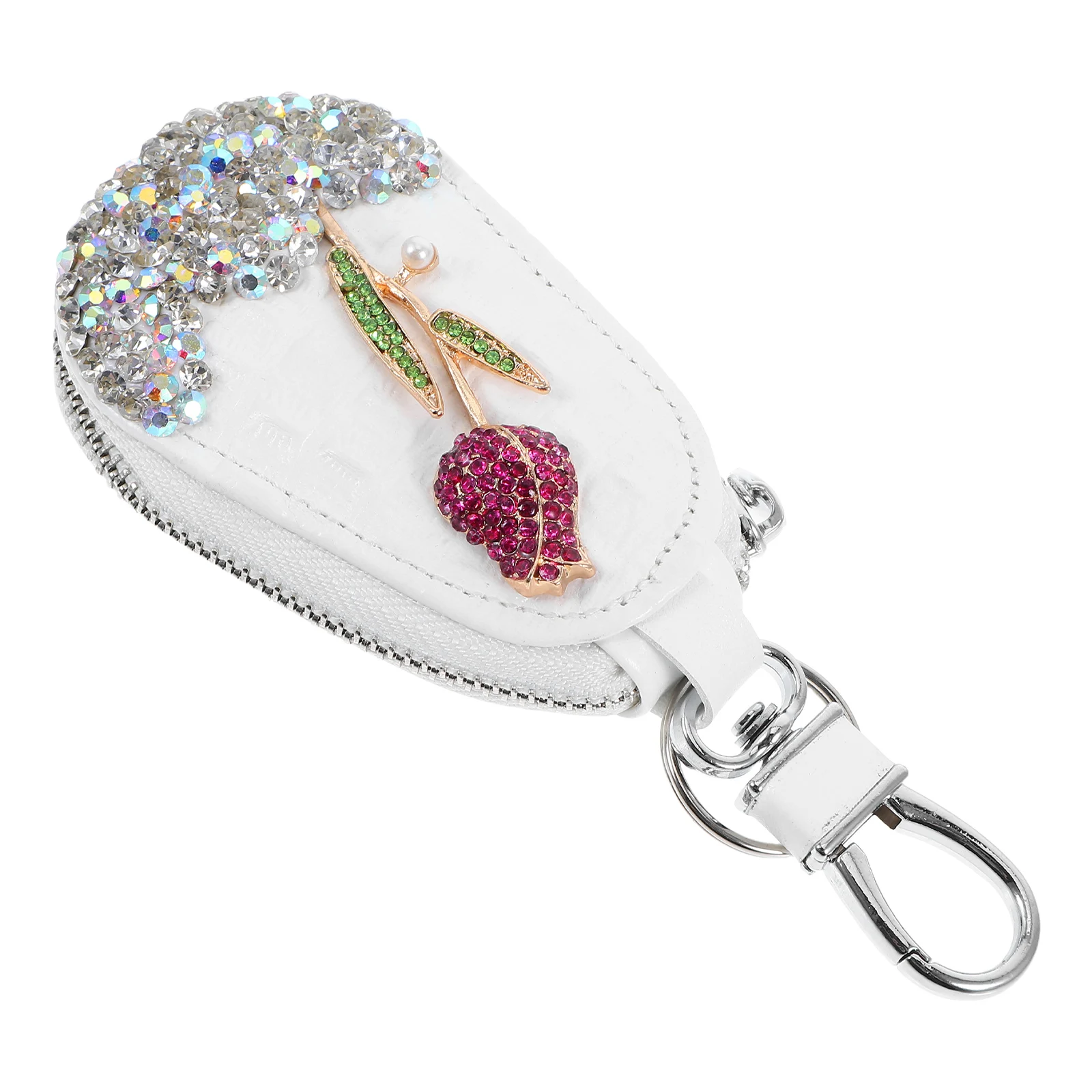 Diamond Key Bag Fob Protector Holder Keychain Box Pu Storage Rhinestones Durable Luxurious Rose Design Bling Car Key Bag Pouch
Diamond Key Bag Fob Protector Holder Keychain Box Pu Storage Rhinestones Durable Luxurious Rose Design Bling Car Key Bag Pouch