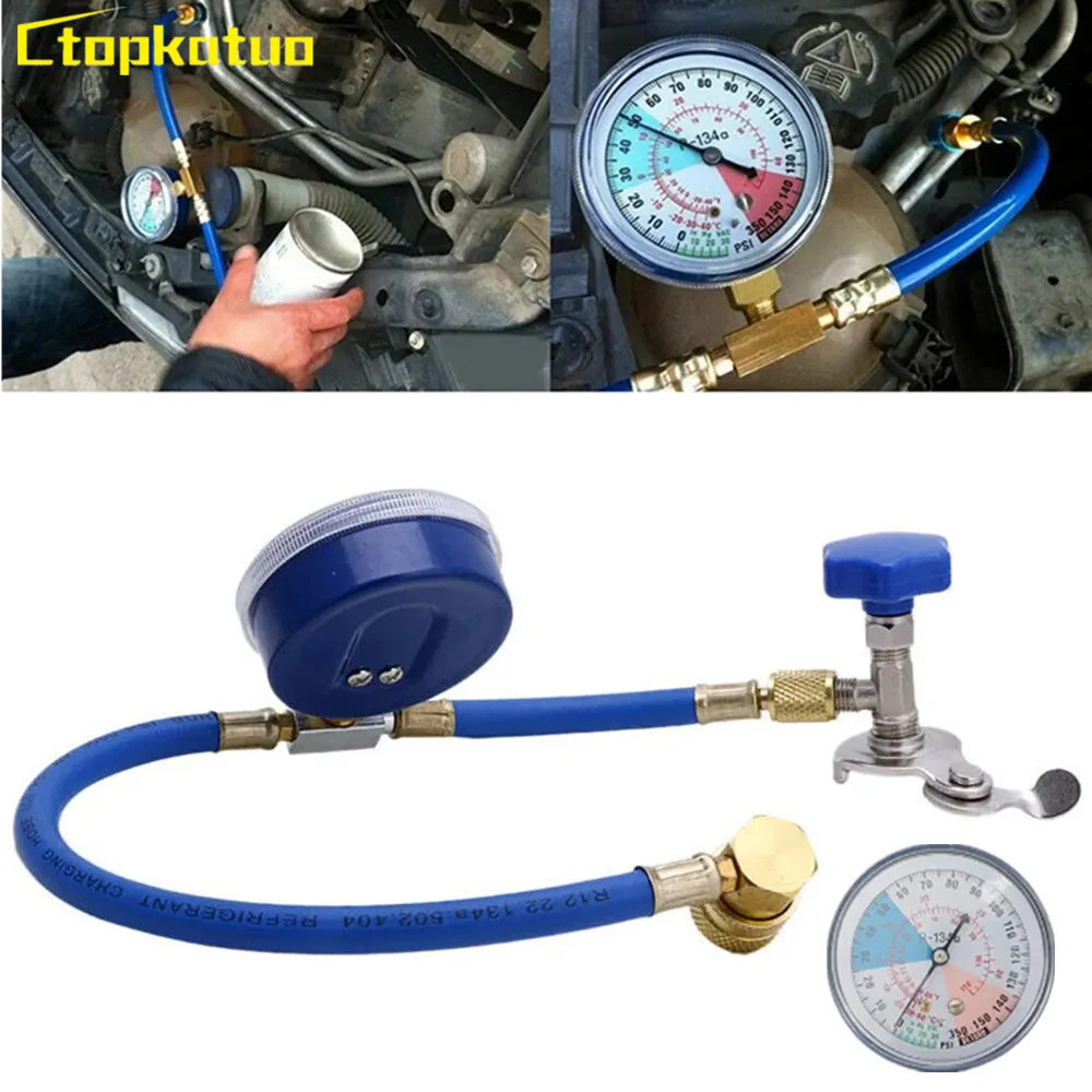 R134A Auto Air Conditioning Refrigerant Recharge Measuring Hose Gauge Kit R134A Freon AC Refrigerant Valve Hose Accessories
R134A Auto Air Conditioning Refrigerant Recharge Measuring Hose Gauge Kit R134A Freon AC Refrigerant Valve Hose Accessories