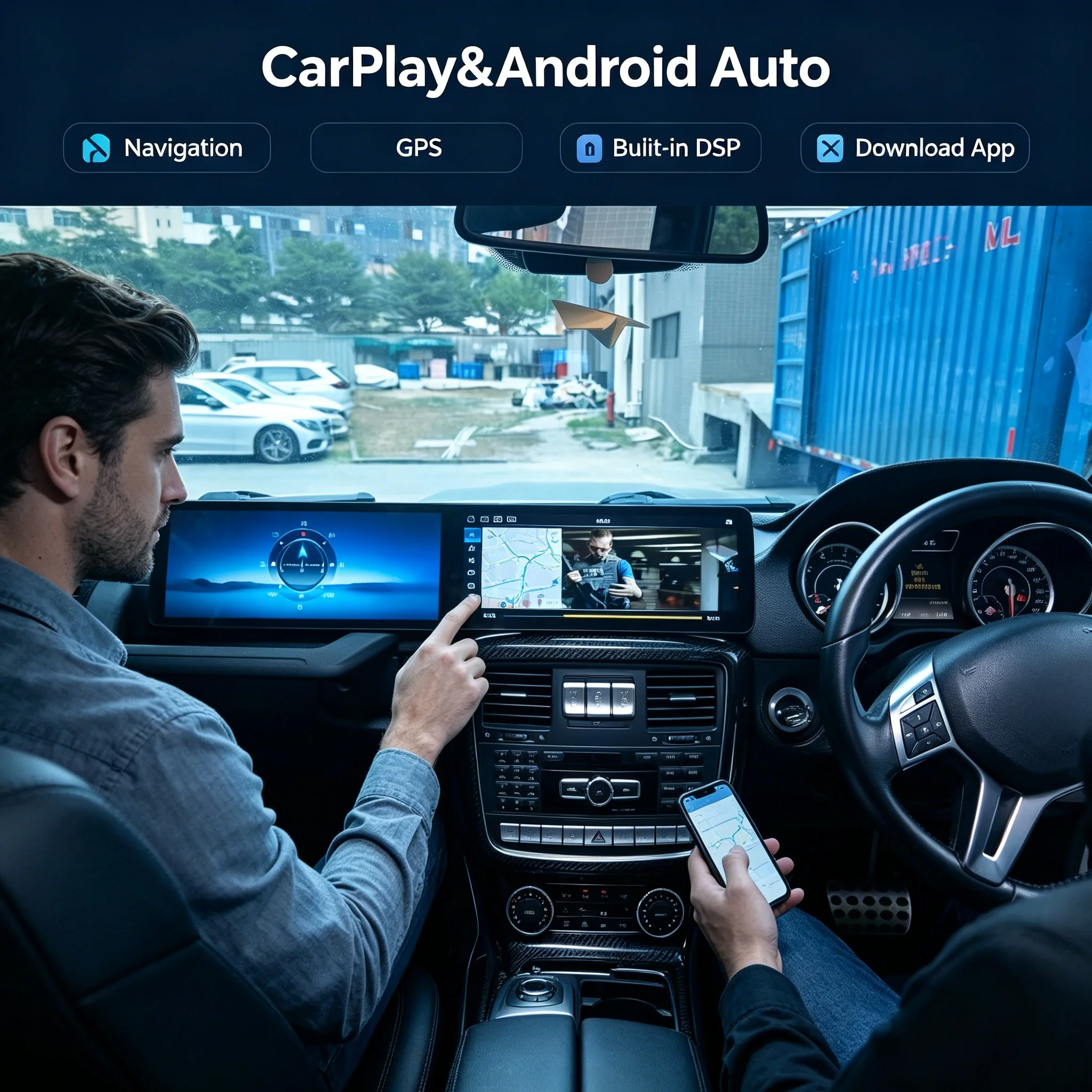 25.6 Inch Dual Screen Wireless Carplay For Mercedes-Benz G-Class 2013-2018 Car Multimedia GPS Head Unit Android Auto 4G LTE DSP
25.6 Inch Dual Screen Wireless Carplay For Mercedes-Benz G-Class 2013-2018 Car Multimedia GPS Head Unit Android Auto 4G LTE DSP