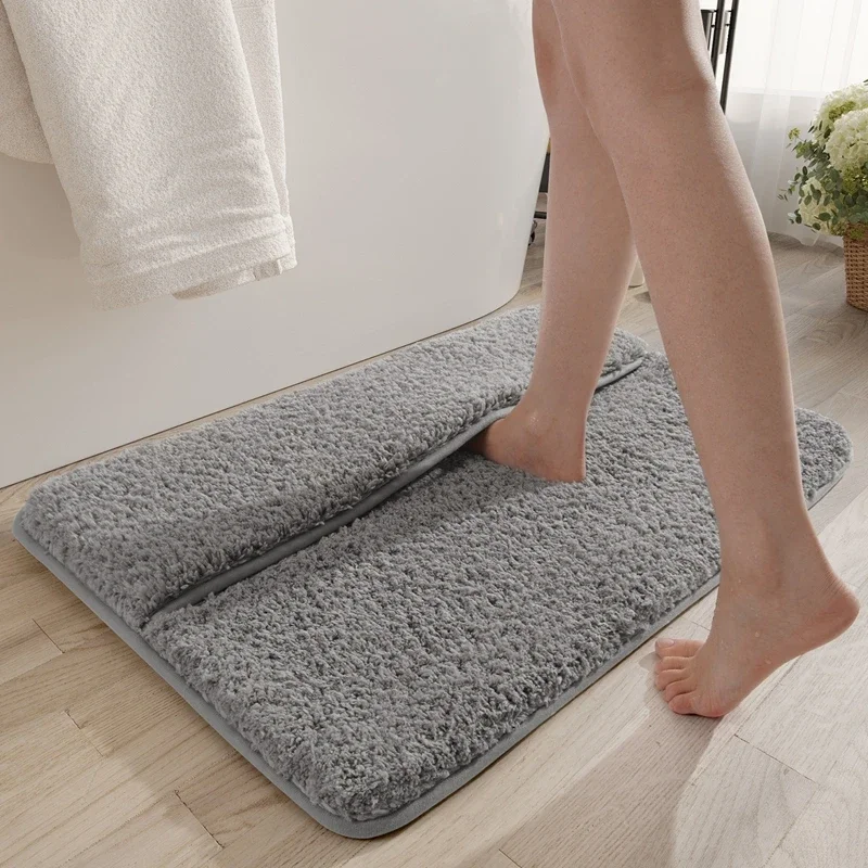 Bathroom Mat Thickened and Hemmed Rug Solid Colour Simple Bathroom Water-absorbent Non-slip Mat Machine Washable Shower Mat
Bathroom Mat Thickened and Hemmed Rug Solid Colour Simple Bathroom Water-absorbent Non-slip Mat Machine Washable Shower Mat